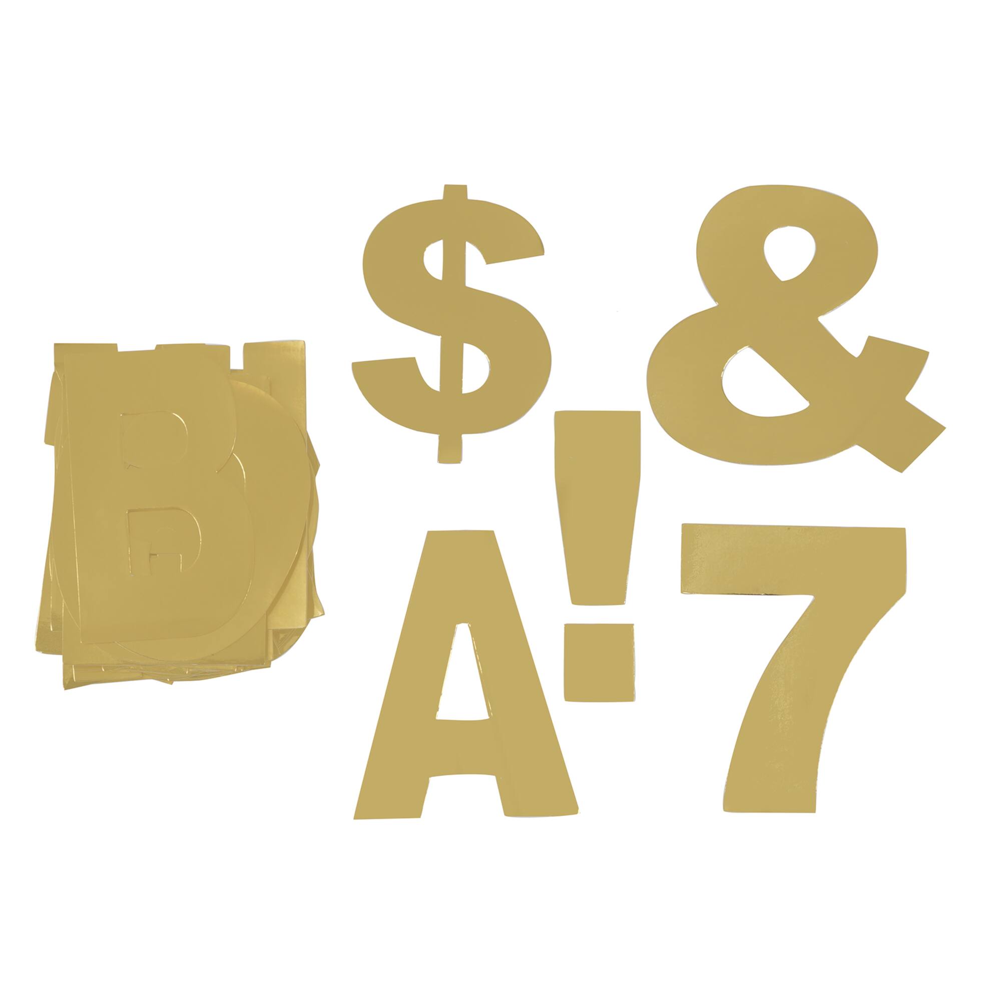 4" Gold Project Letters, Numbers & Characters Set by B2C™